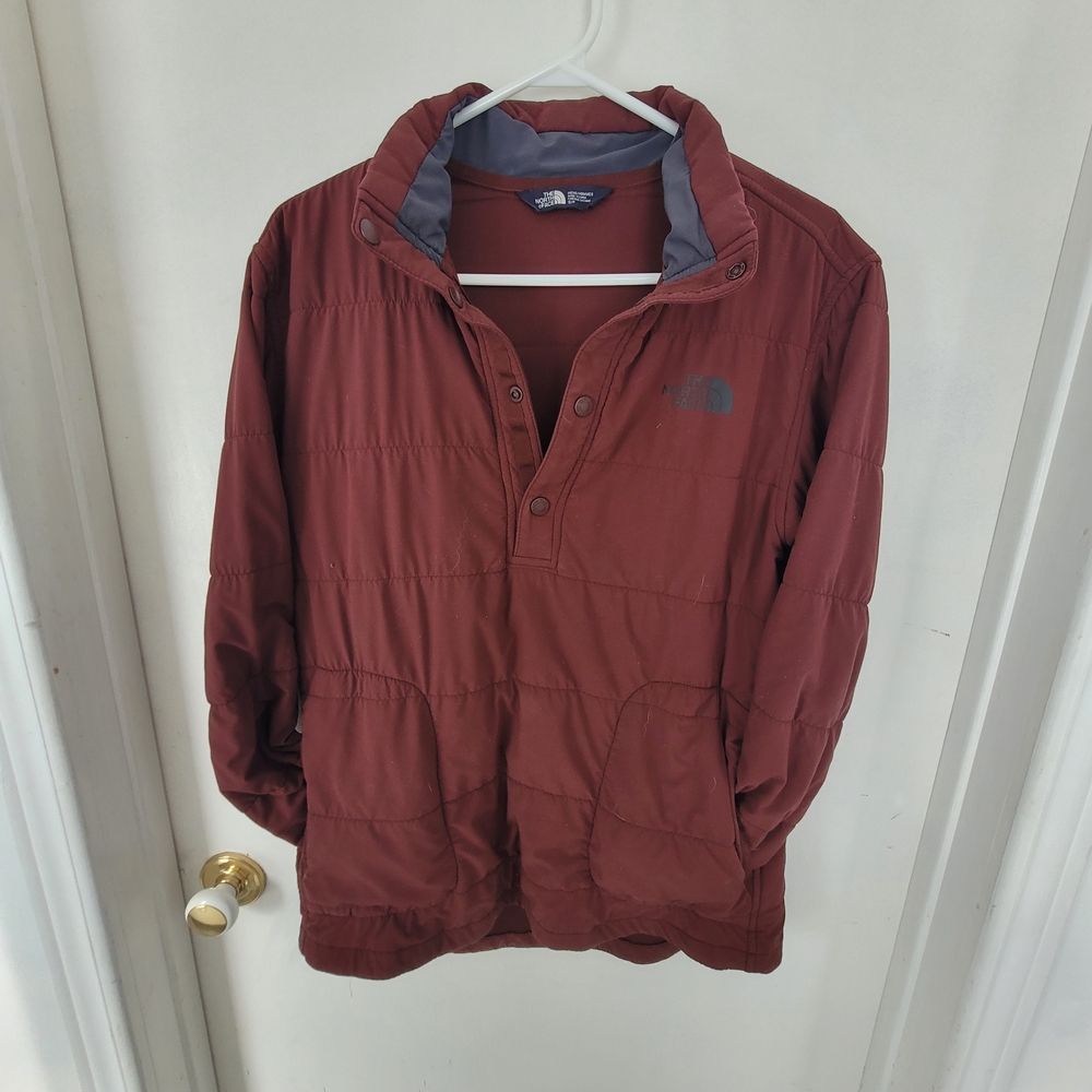 The North Face Men's Rust Red Quilted Pullover Puffer